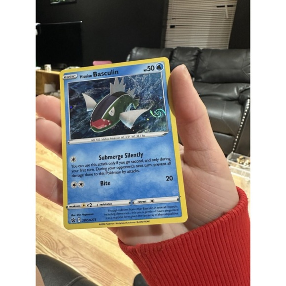 Hisuian Basculin HD FART SWIRL‎ 🌀SWSH273 Sword & Shield Promo Cards Holo